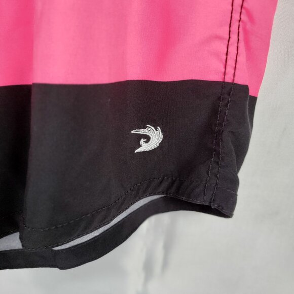 Pacific Surf Board Short Bright Pink Black Stripe Swim Trunk 1 Pocket Men Sz 36 - Picture 7 of 8